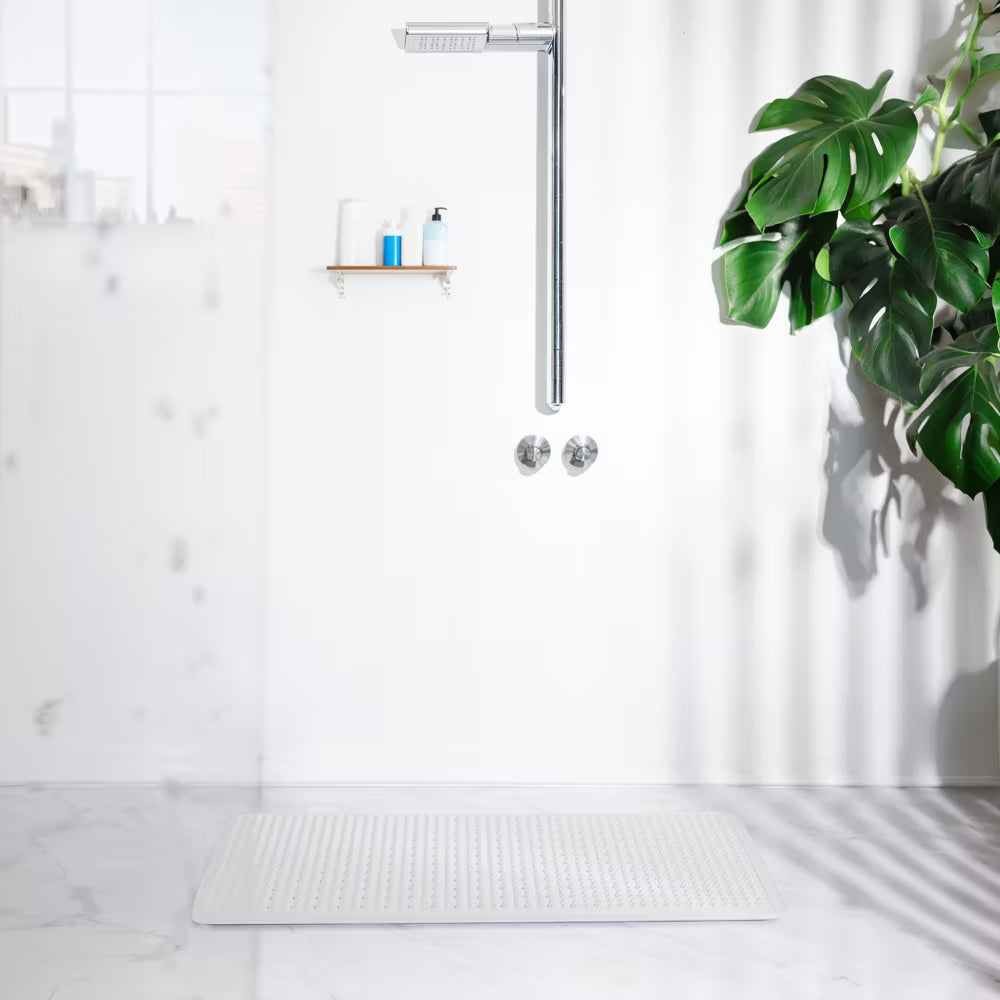 Clear PVRA mat in a shower